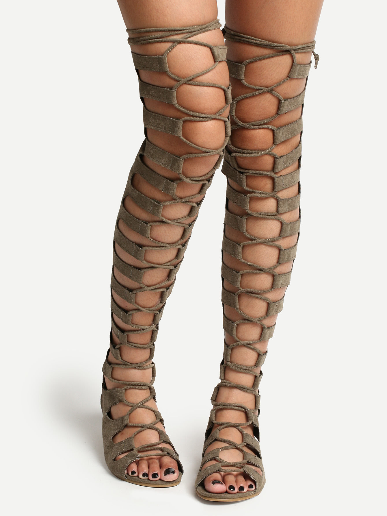 gladiator heels olive lace up thigh high gladiator sandals yzrfdsj