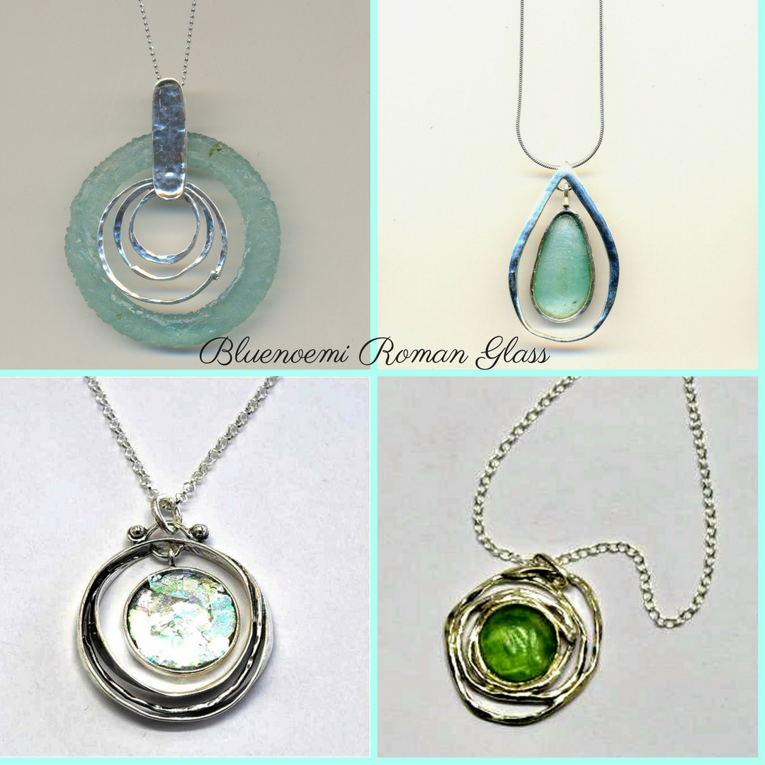 glass jewelry israeli roman glass artistic necklaces. roman glass israeli jewelry.  typical ethnic silver jewelry necklaces ymyajtg