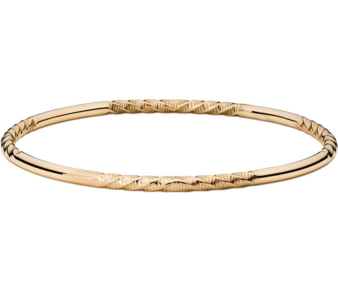 gold bangle bracelet twist bangle bracelet in 14k yellow gold fuizlmc