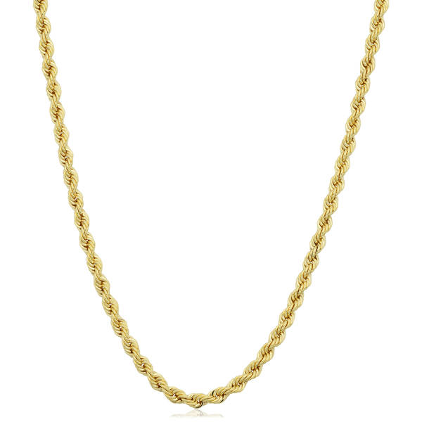 gold chain necklace fremada 14k yellow gold filled unisex 2.10-mm rope chain necklace (16 - 36 pzptnbj