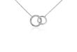 gold diamond necklace mini duet circle diamond necklace in 14k white gold abbicjd