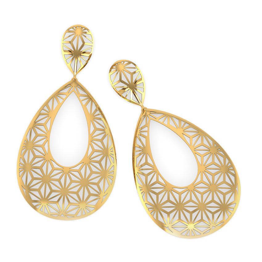 gold earrings paige star cutout drop earrings ... agqvrkm