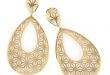 gold earrings paige star cutout drop earrings ... iflrhbe
