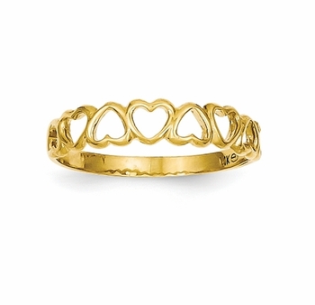 gold heart ring 14k gold heart band ring $129.00 szunude