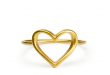 gold heart ring open heart ring, gold dipped - size 5 ... kbyuxoc