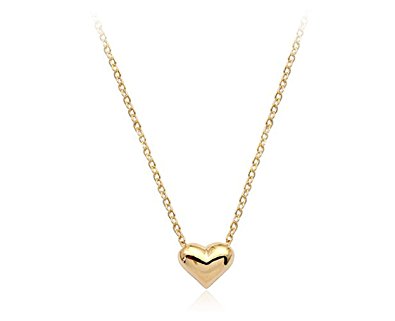 gold necklace for women simple small smooth heart pendant necklace fashion jewelry for women (gold) rtmjyfl
