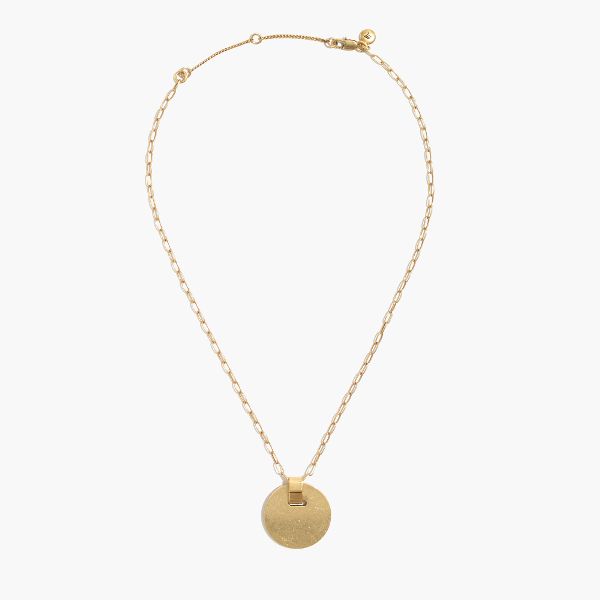 gold pendant necklace madewell cymbal pendant necklace ($45) mmggnhn