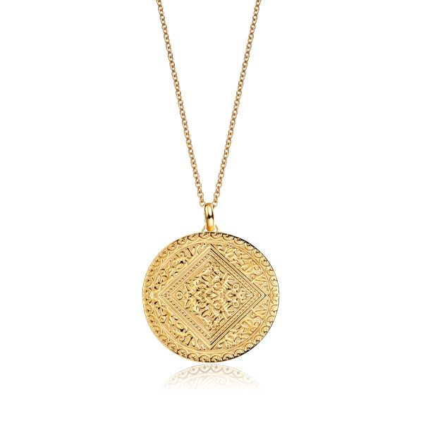 gold pendant necklace monica vinadar mini marie pendant ($135) fjzhfpz