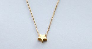 gold star necklace, mini 14k gold plated star necklace, tiny gold star  necklace igeiood