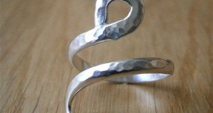 handmade rings adjustable organic sterling silver ring - handmade ring owqlhdg