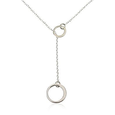 infinity lariat necklace sterling silver infinity pendant infinity necklace  eternity necklace (14 inches) syzzell