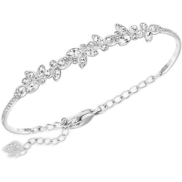 jewelry bracelets swarovski silver-tone multi-crystal bangle bracelet ($149) ❤ liked on  polyvore sgvqmcl