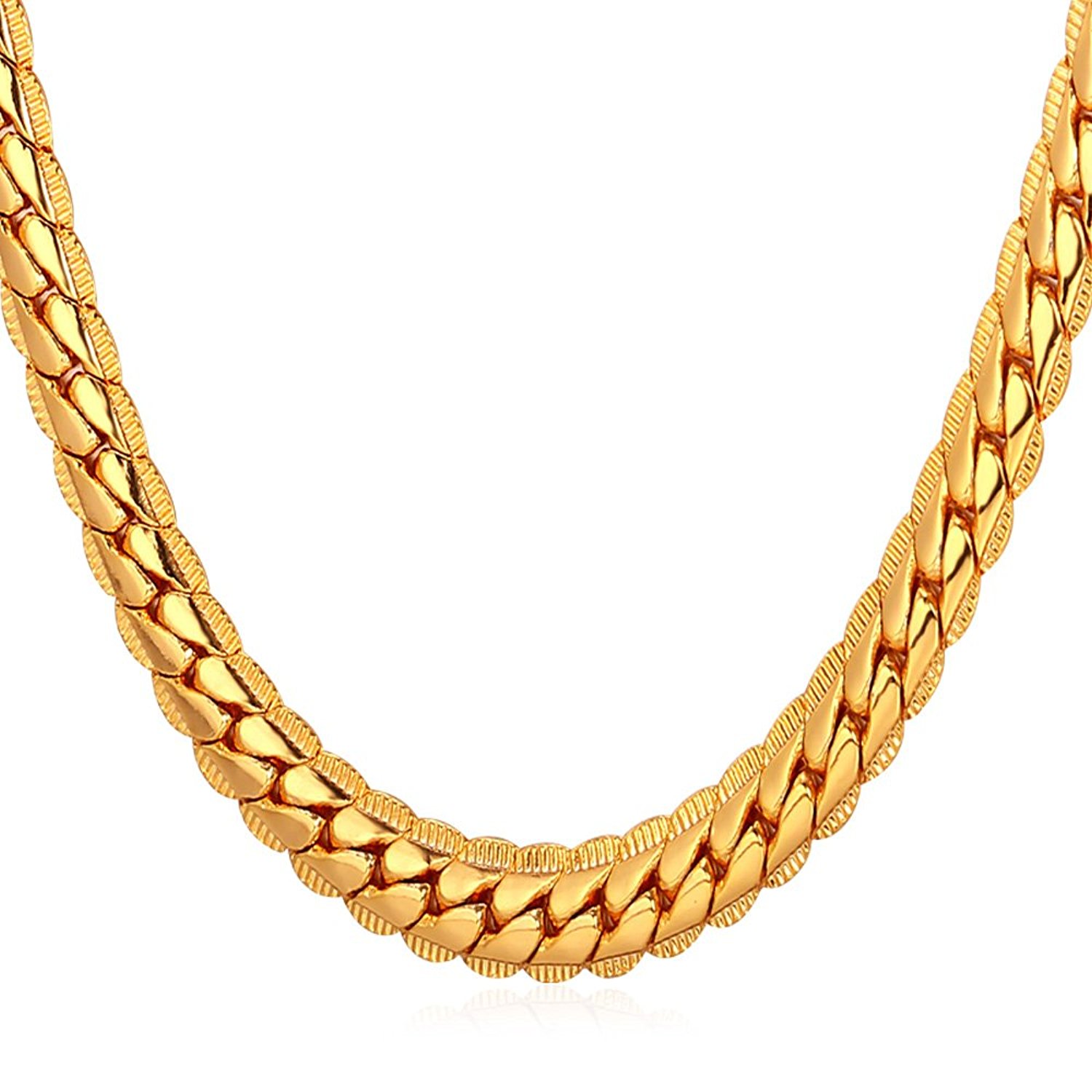 jewelry for men u7 18k gold plated chain men summer jewelry 6mm unique snake chain necklace  18 lzzgrym