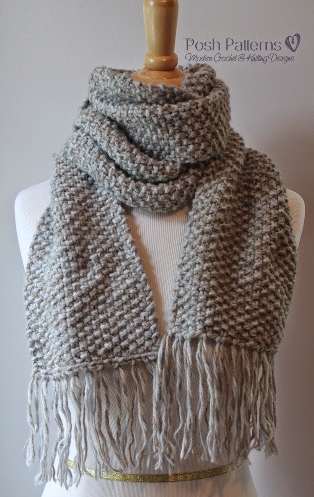 knit scarf elegant seed stitch scarf | allfreeknitting.com rympndw