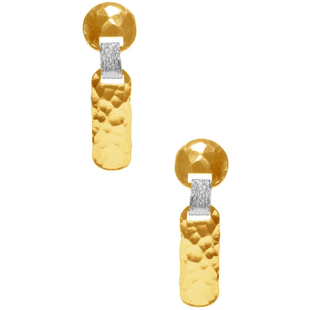 ks maggie long earrings gold u0026 silver oxgjzla