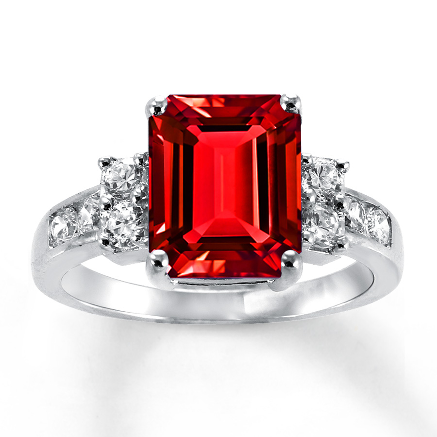 lab-created ruby ring lab-created sapphires sterling silver hspwdgp