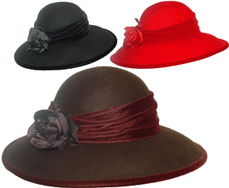 ladies hats these wide brim ladiesu0027 hats can be called 40s hats, 50s hats, 1940s opofakb