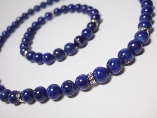 lapis jewelry enhanced by clear crystal spacer beads pzbhpjz