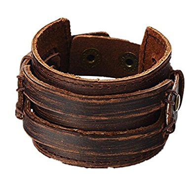 leather cuff bracelet brown leather menu0027s cuff bracelet biqtcqr
