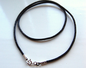 leather necklace with sterling silver fastener faux leather necklace option  available hbiqmjx