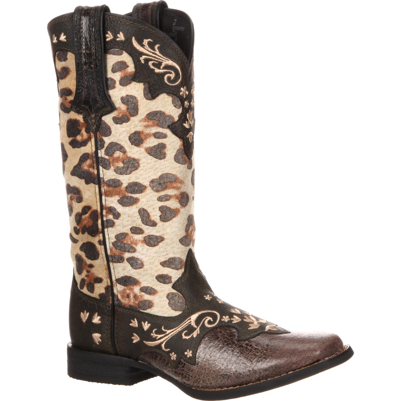 leopard boots crush by durango womenu0027s leopard western boot, , large bqasehw