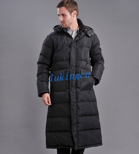long puffer coat winter menu0027s duck down jackets warm puffer coat hooded parka super long  overcoat | hgunwab