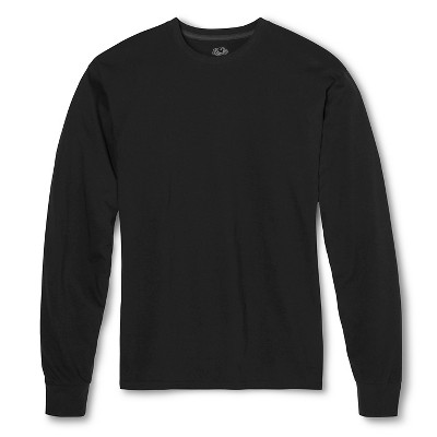 long sleeve shirts menu0027s fruit of the loom® long sleeve t-shirts black -2xl : target qvmzytb