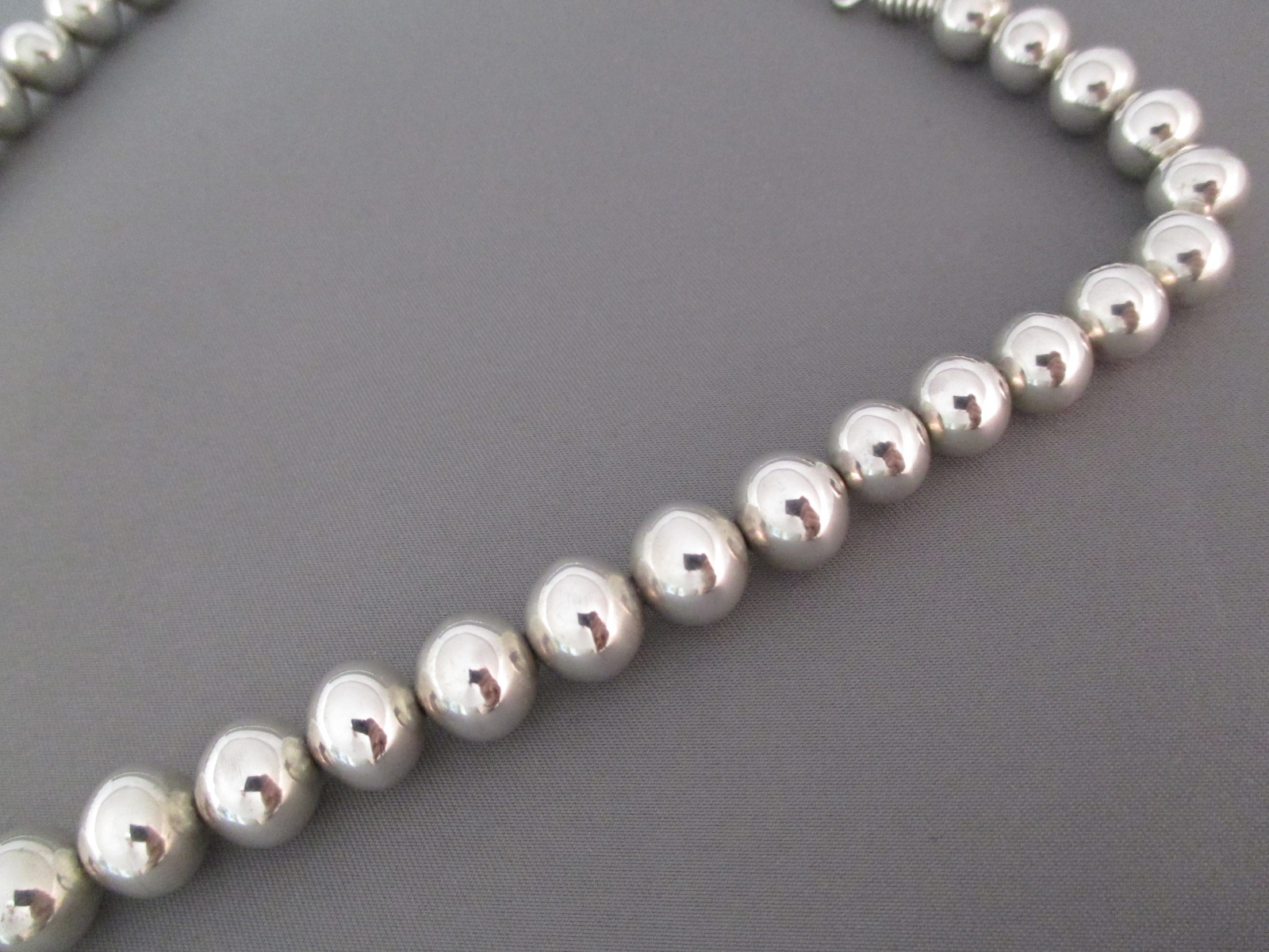longer sterling silver bead necklace by navajo jewelry artists, gene u0026  martha jackson uftdyly