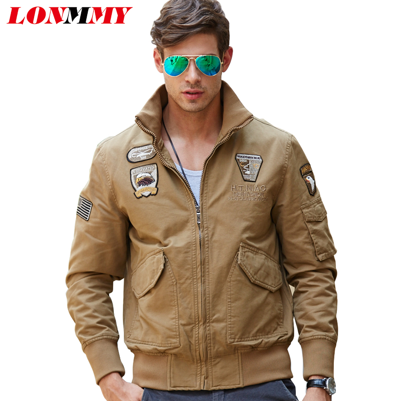 lonmmy 2017 bomber jacket men cotton wool liner thicken winter coat men  military jaceket yrkflyq