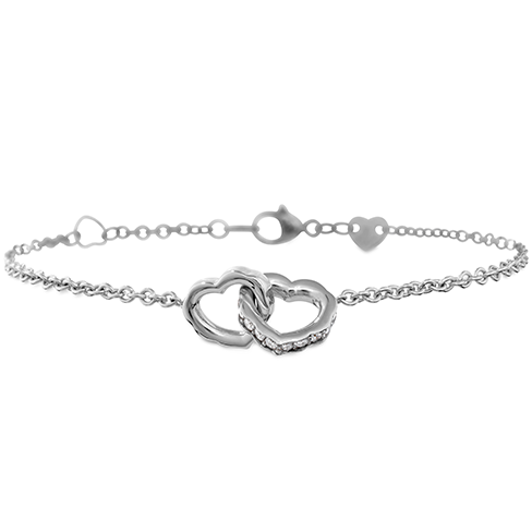 lorelei interlocking diamond heart bracelet djfkhsa