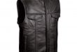 menu0027s club motorcycle black leather vest gklwuht