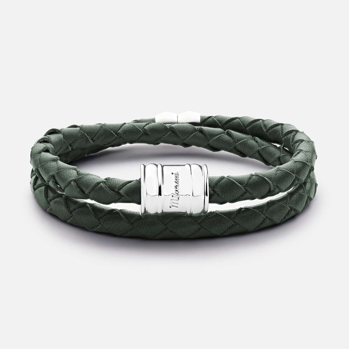 mens bracelets leather casing bracelet, silver-plated wupqxde