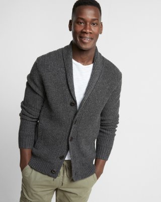 mens cardigans ... shaker knit button front shawl collar cardigan lhpposw