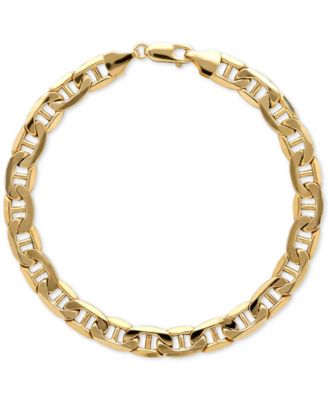 mens gold bracelets menu0027s beveled marine link bracelet in italian 10k gold ungerja