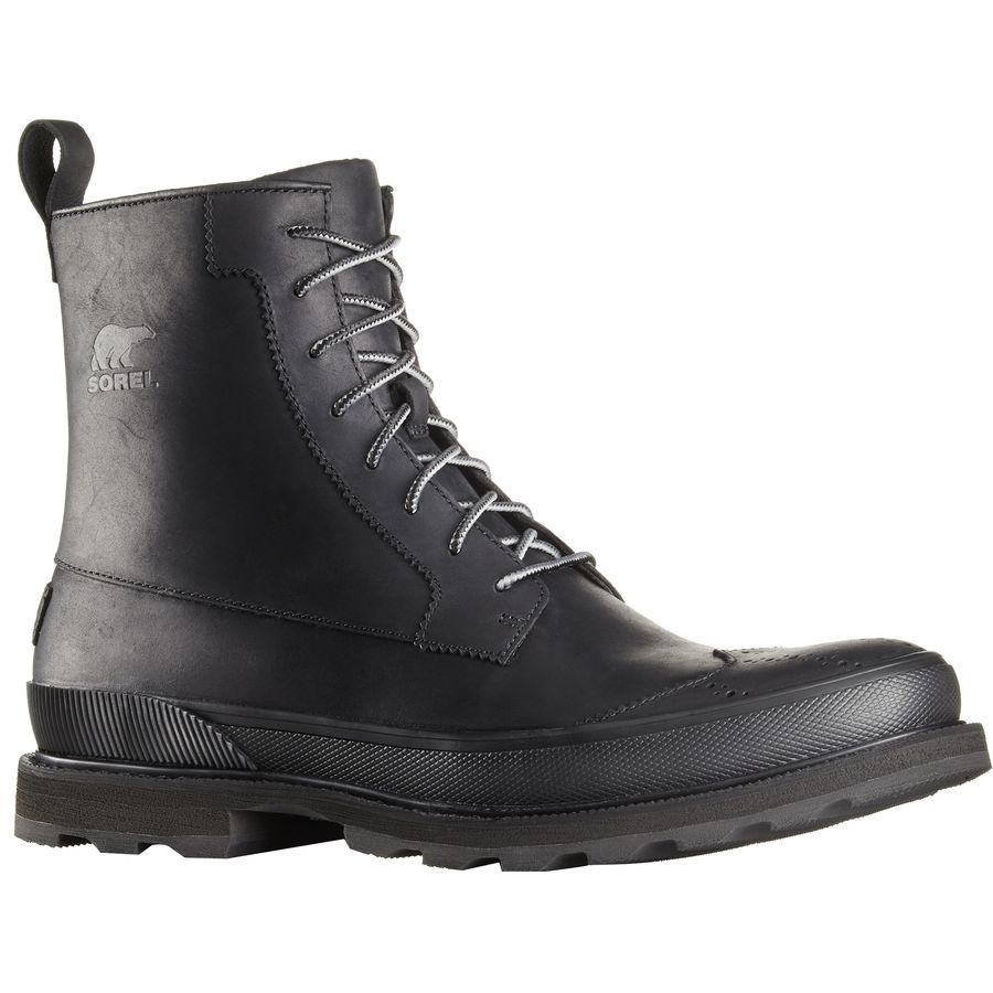mens waterproof boots sorel - madson wingtip waterproof boot - menu0027s - black nhhewwb