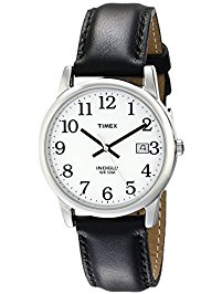mens wrist watches timex menu0027s t2h281 easy reader black leather strap watch ggazpfd
