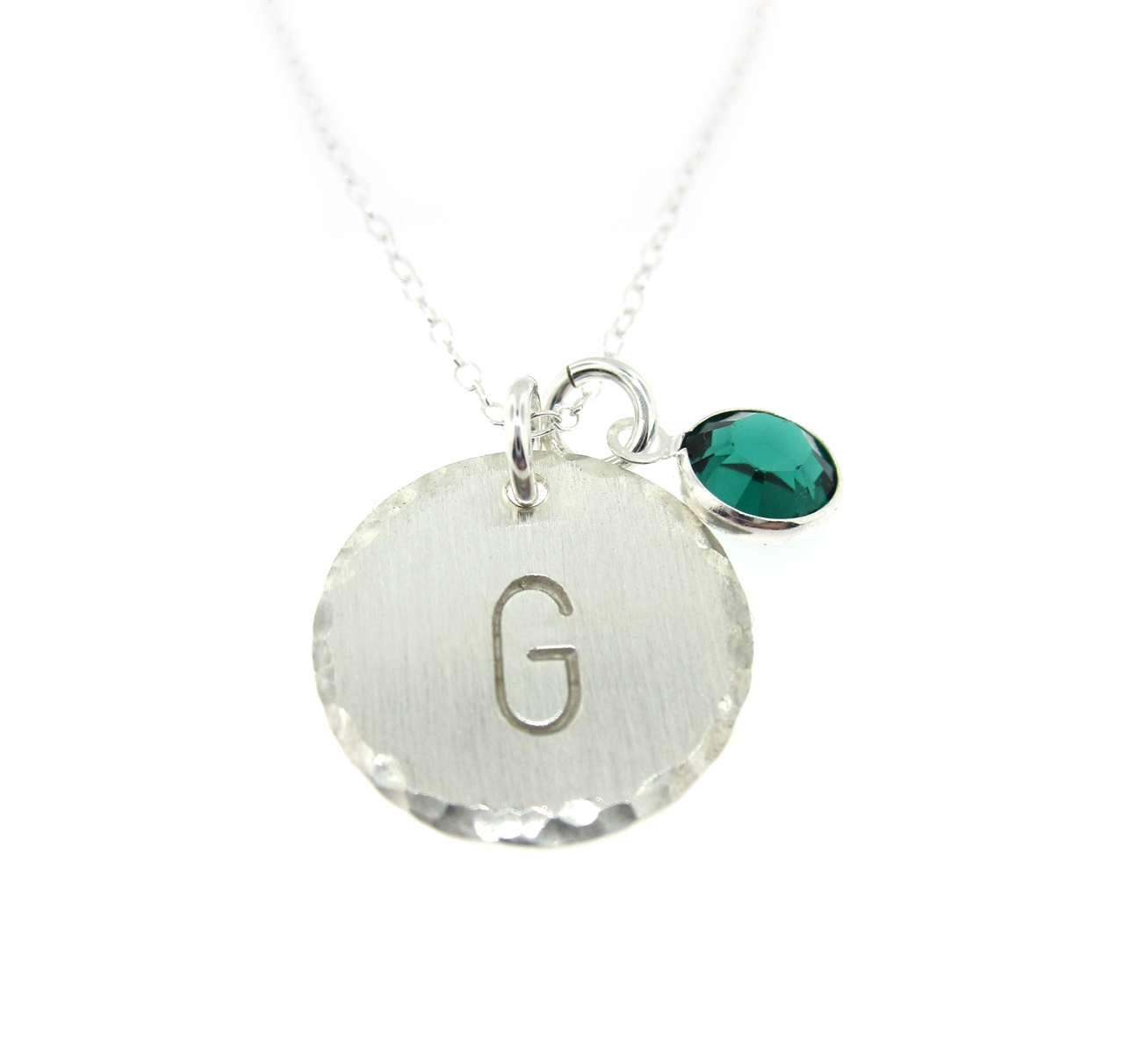 monogram sterling silver pendant necklace uzwdoix