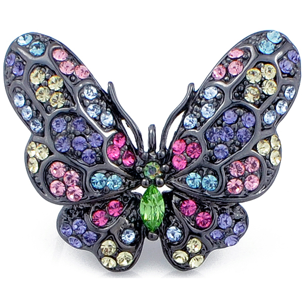 multicolor butterfly brooch pin hkuufrm