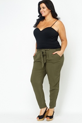 olive tapered trousers bhjivds