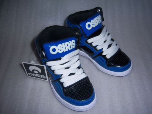 osiris shoes osiris boys or girls blue black purple high top skater shoes size 13~ 1~ ebzzljy