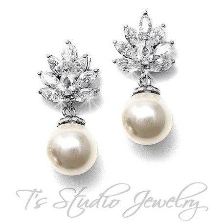 pearl and rhinestone earrings pchstil