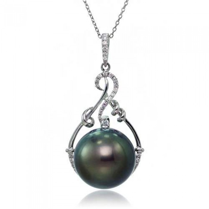 pearl pendant south sea pearl peacock 14 mm diamond victorian style pendant jvsdagl
