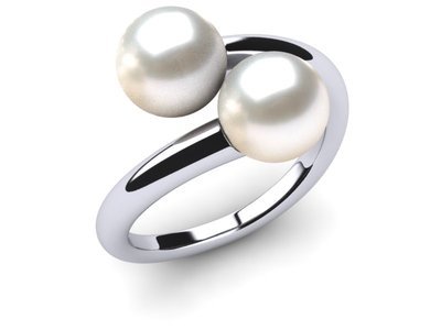 pearl ring white gold cultured pearl rings xyushij