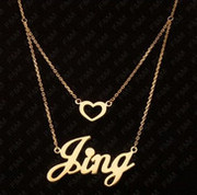 personalized necklaces ... custom heart-shaped 925 sterling silver necklaces bunk collarbone nekhrgy