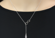 personalized sterling silver infinity birthstone bar lariat necklace dubdbcf
