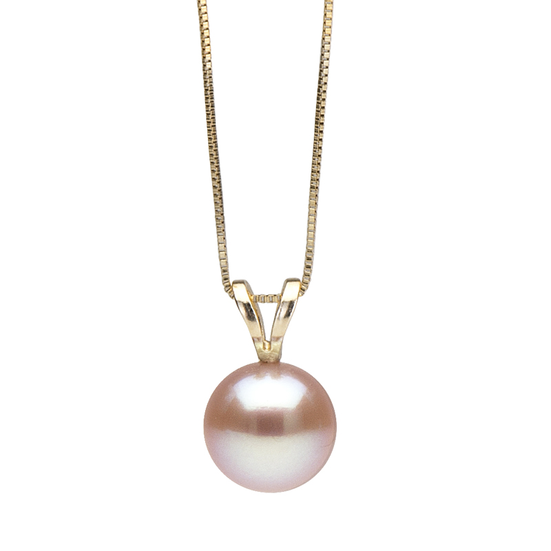 pink freshwater classic pearl pendant, your choice 7.0-10.0mm mvjnens