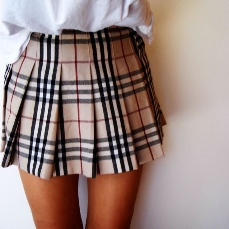 tight burberry skirt