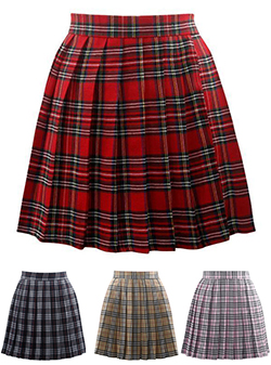 plaid skirt womenu0027s pleated mini skirt - six plaid patterns unljube
