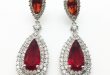 red earrings aliexpress.com : buy luxury zircon big waterdrop heavy drop earrings  sparkling aaa red cubic pmczdxz