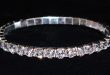 rhinestone bracelets #11950 single row stretch rhinestone bracelet - clear crystal silver rgdptii